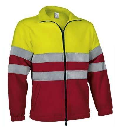 CHAQUETA POLAR A/V BICOLOR  ROJO/AMARILLO T-3XL