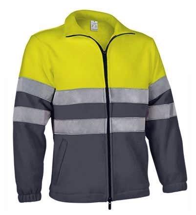 CHAQUETA POLAR A/V BICOLOR  GRIS/AMARILLO T-3XL