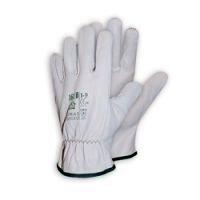 GUANTE PIEL VACUNO BLANCO  T-11.
