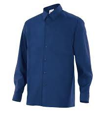 CAMISA M.LARGA 1 BOLSILLO AZUL MARINO T-XL