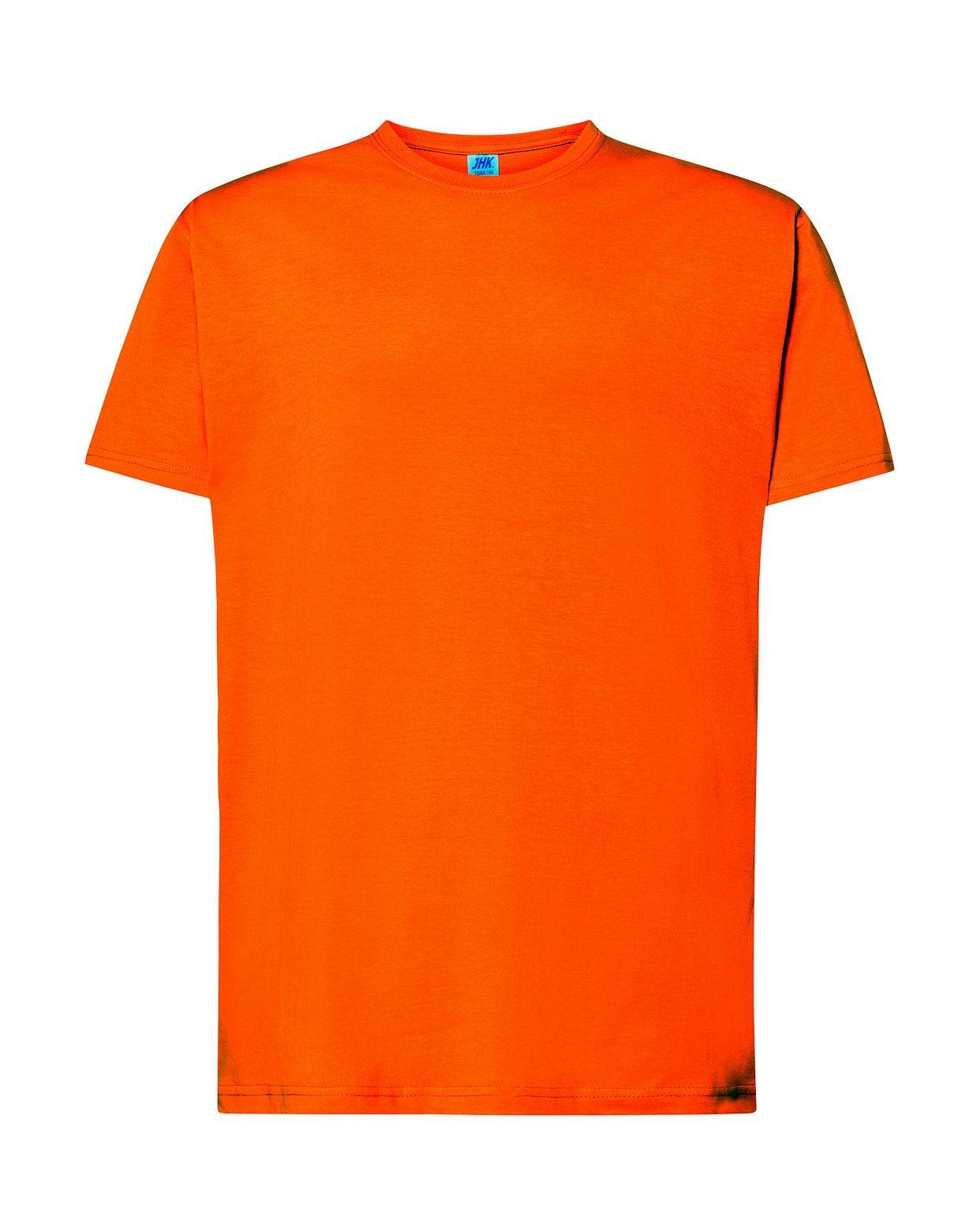 CAMISETA NARANJA PRELAVADA  155 GRS. T-L.