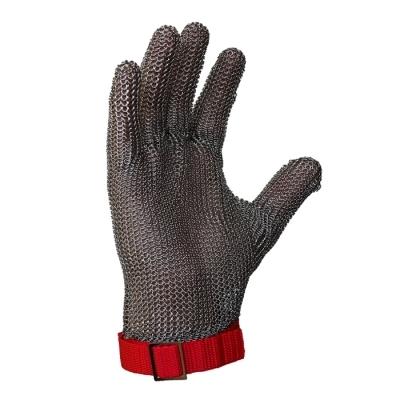 GUANTE MALLA METALICA  REVERSIBLE AZUL T-9.