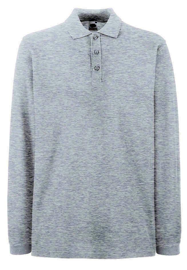 POLO FRUIT M. LARGA GRIS T-L.